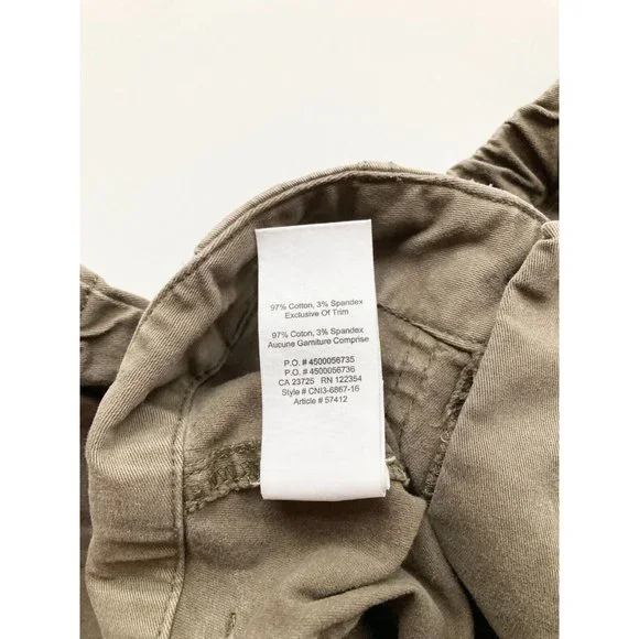 Aritzia GOLDEN by TNA Heroic Fatigue Green Cotton Twill Utility Pants, Size 6 - Picture 11 of 12